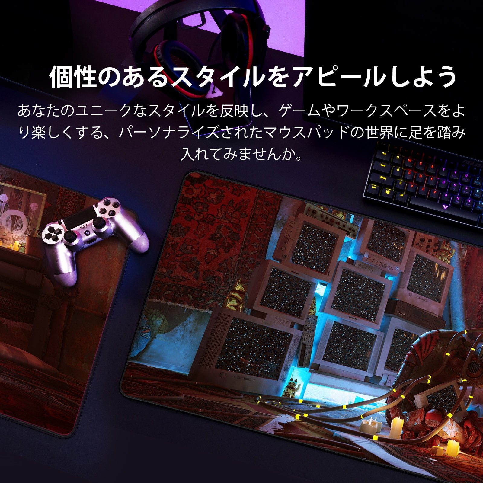 GTRACING 特大マウスパッド LED搭載！ GTRacing Customize Gaming Chair Headrest | GTRACING