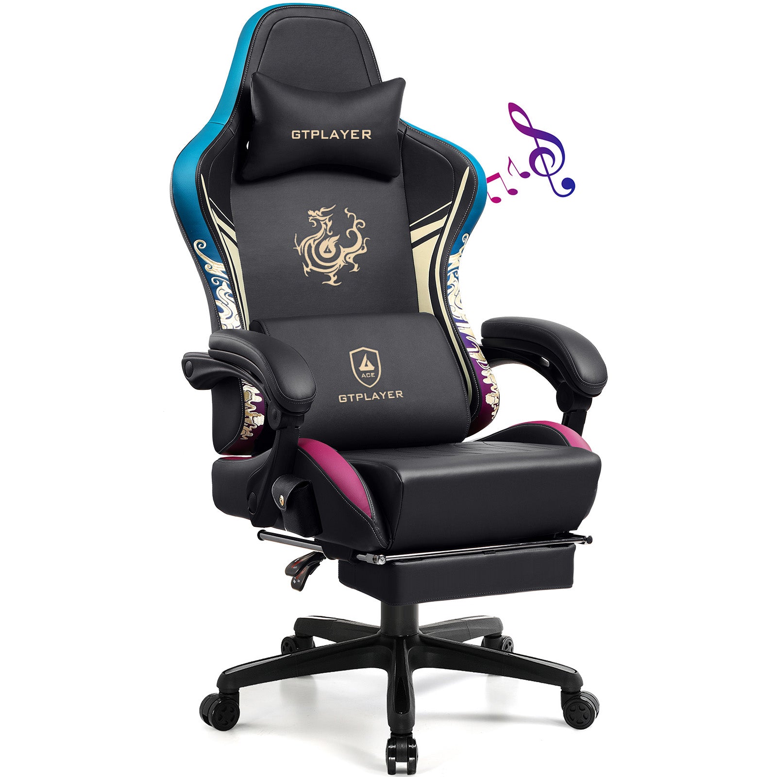 GT890MF-RED Gaming Chair with Speaker | GTRACING